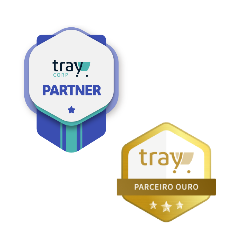 Certificado Tray, Tray Corp Partner - Sete Digital - Emblemas Tray, Selo Tray Certificado Ouro